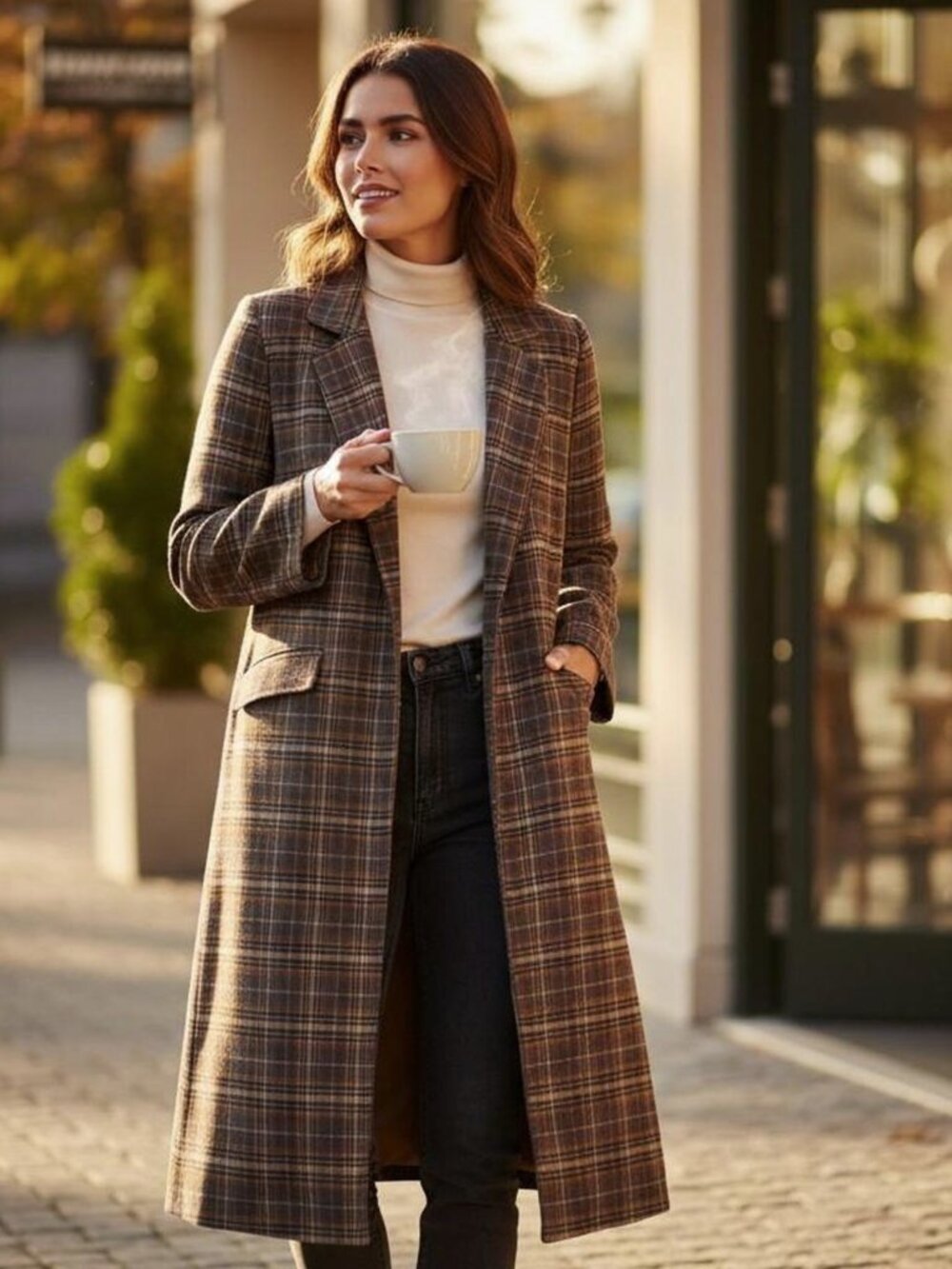 Potter's Pot Plaid Thin Coat